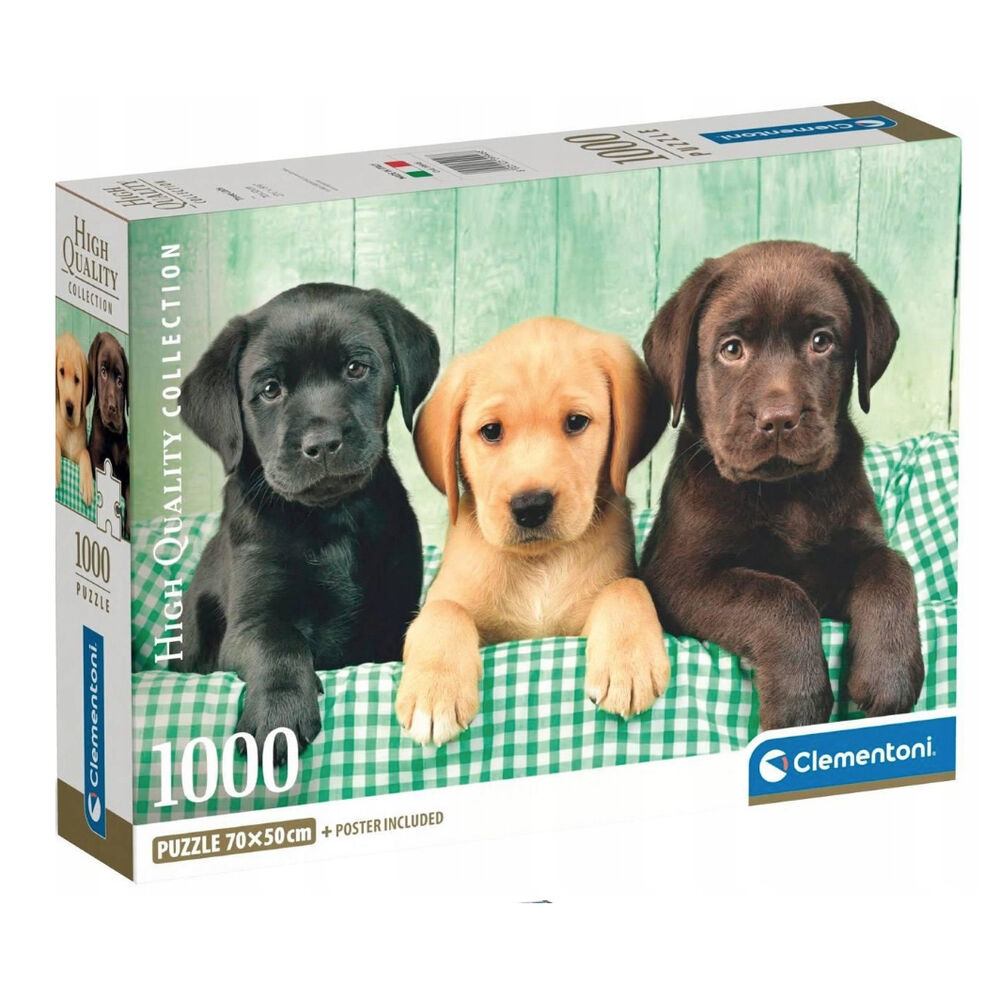 Puzzle Clementoni de 1000 piezas con tres cachorros
