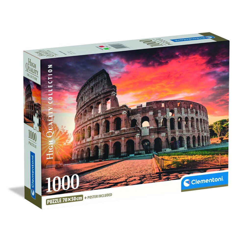 Puzzle Clementoni Roman Sunset de 1000 piezas con el Coliseo de Roma al atardecer