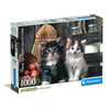 Caja del puzzle Clementoni Lovely Kittens de 1000 piezas con dos gatitos