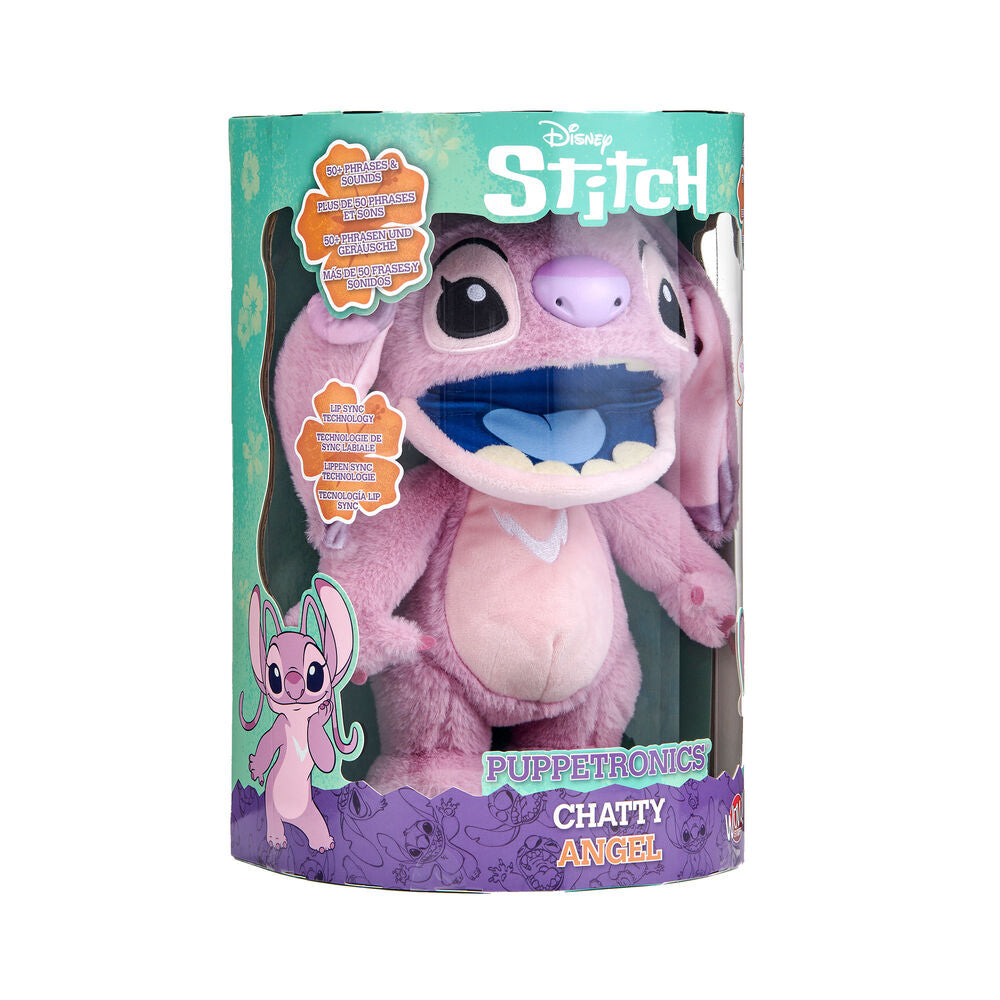 Peluche electrónico rosa Angel Stitch Disney de FAMOSA - 10