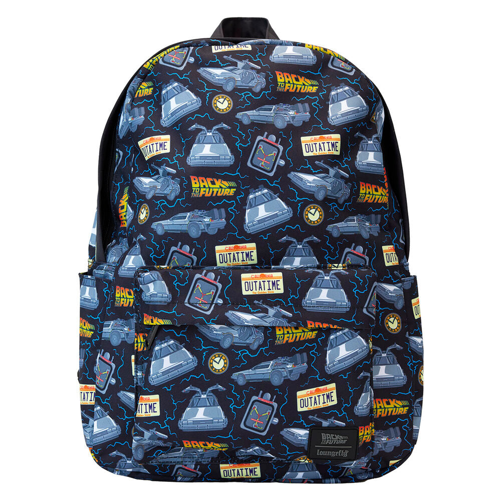 Mochila Loungefly de nylon de Regreso al Futuro con estampado del DeLorean