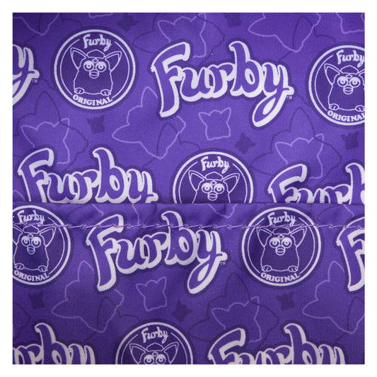 Mochila Furby Loungefly morada con orejas rosas y bolsillo frontal blanco - 6
