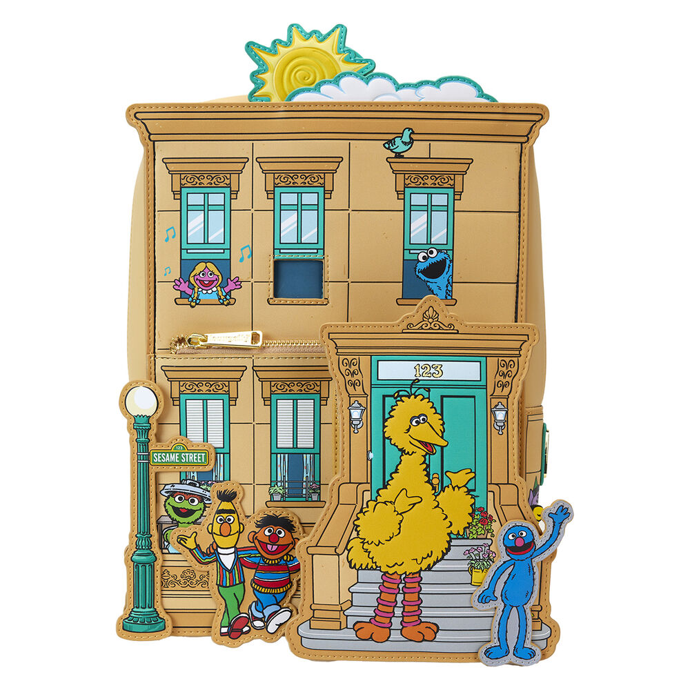 Mochila Loungefly de Barrio Sésamo con personajes de Sesame Street