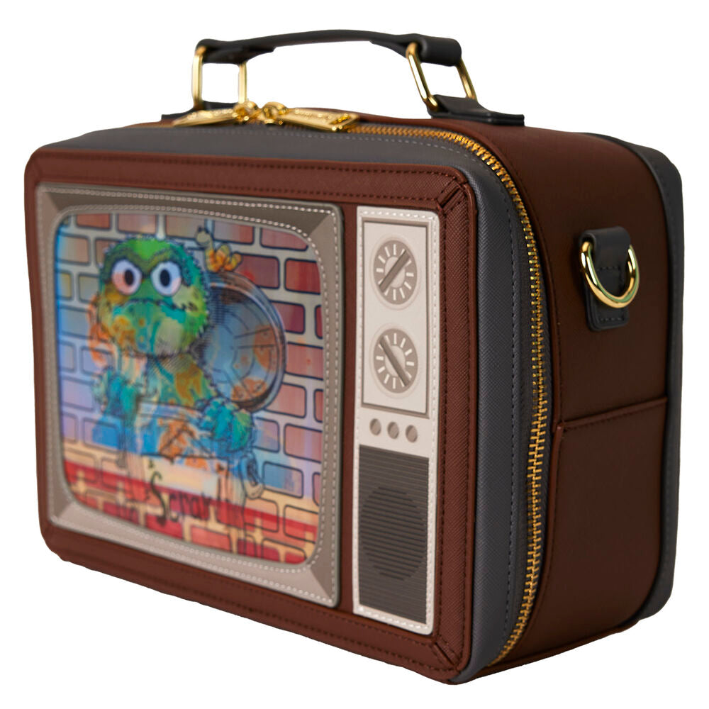 Bolso bandolera Loungefly de Barrio Sésamo con diseño de televisión retro - 4