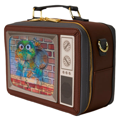 Bolso bandolera Loungefly de Barrio Sésamo con diseño de televisión retro - 4