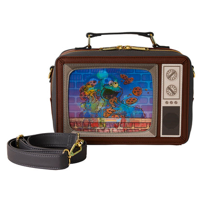 Bolso bandolera Loungefly de Barrio Sésamo con diseño de televisión retro - 5