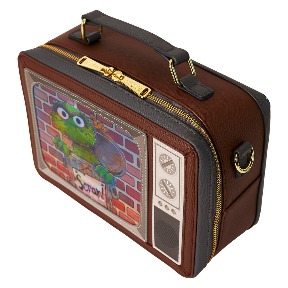 Bolso bandolera Loungefly de Barrio Sésamo con diseño de televisión retro - 7
