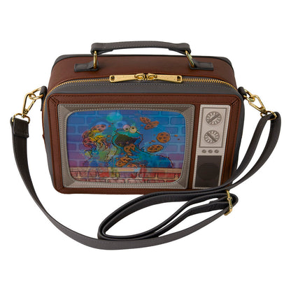 Bolso bandolera Loungefly de Barrio Sésamo con diseño de televisión retro - 8