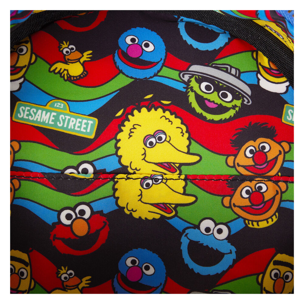 Bolso bandolera Loungefly de Barrio Sésamo con diseño de televisión retro - 9