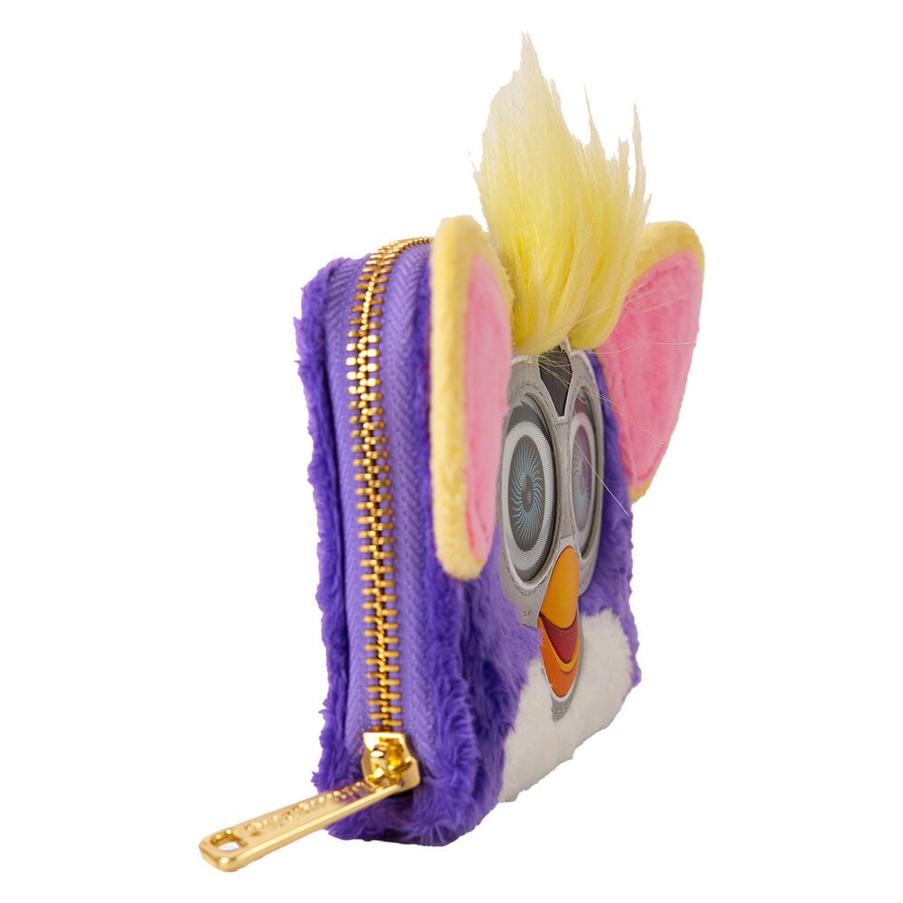 Cartera Furby Loungefly morada con orejas rosas y detalles de pelo - 4