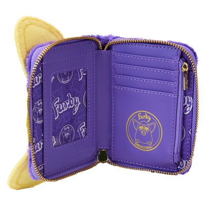 Cartera Furby Loungefly morada con orejas rosas y detalles de pelo - 3