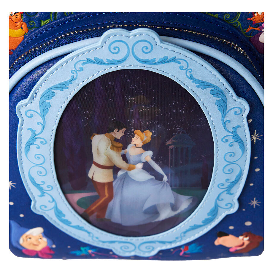 Mochila Loungefly azul de La Cenicienta Disney con diseño lenticular - 5