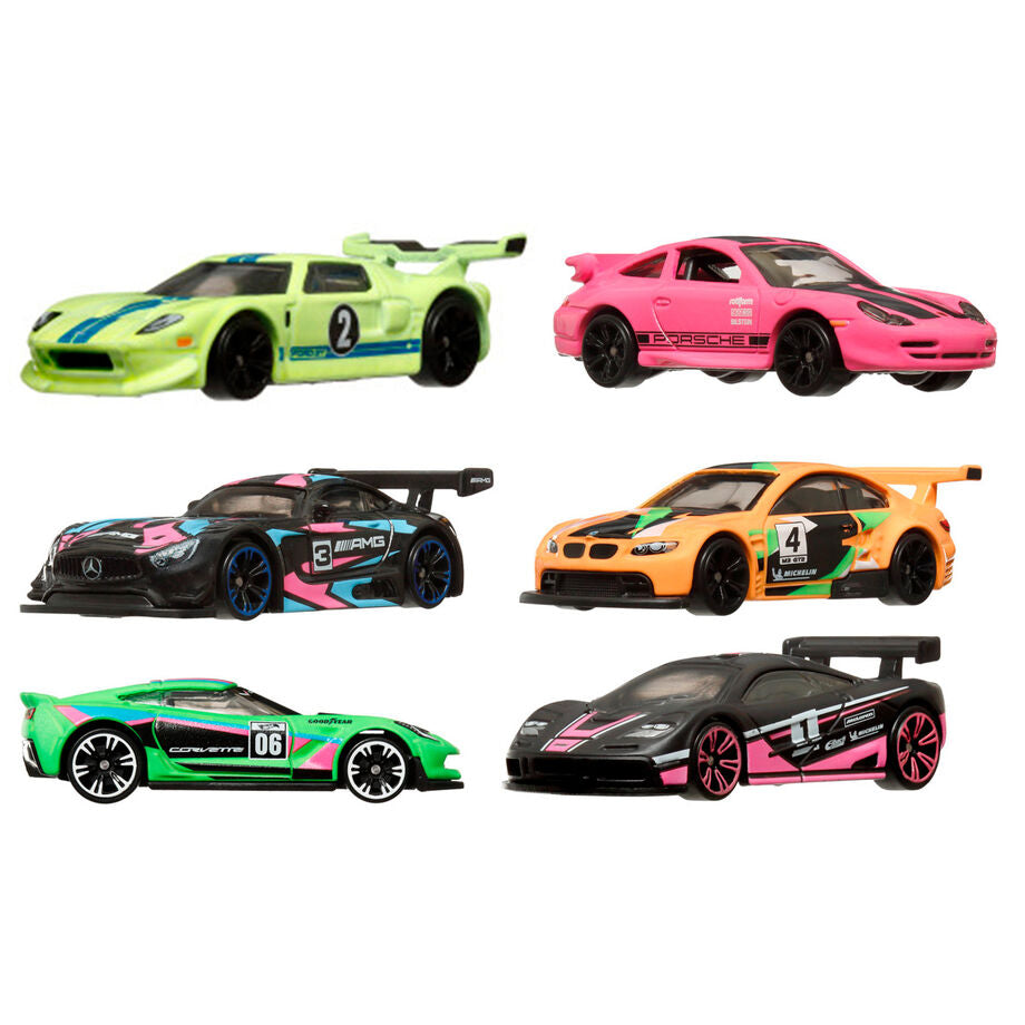 Surtido de coches Neon Hot Wheels de Mattel