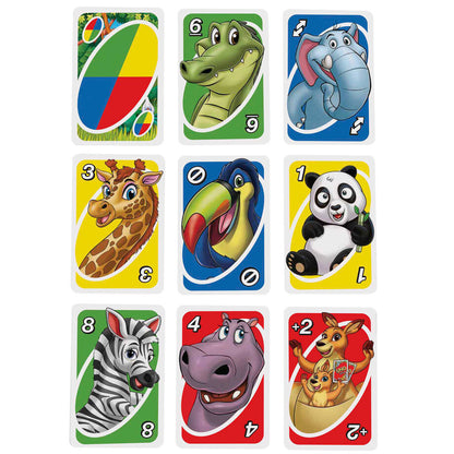Juego de cartas UNO Junior de MATTEL con ilustraciones de animales - 2