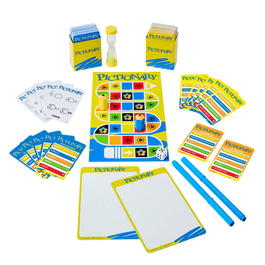 Caja del juego de mesa Pictionary en español de Mattel - 2
