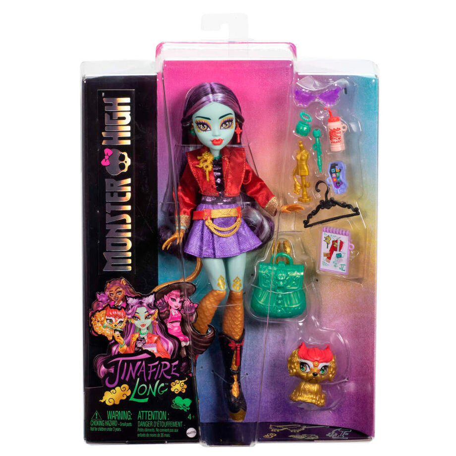 Muñeca Jinafire Long Monster High con mascota y accesorios - 2