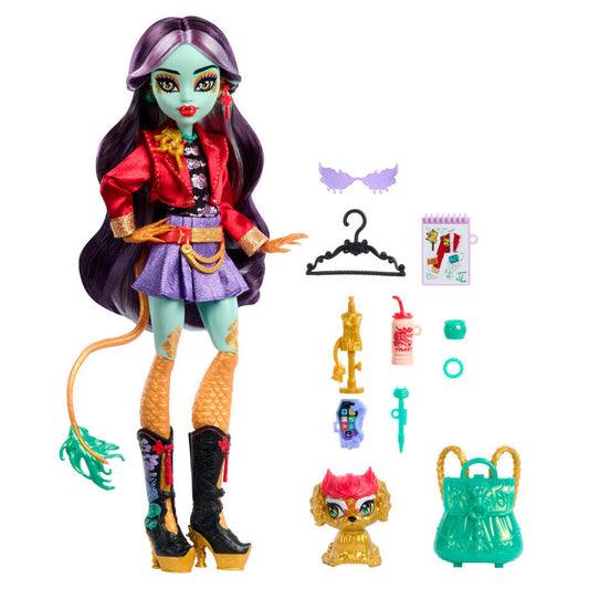 Muñeca Jinafire Long Monster High con mascota y accesorios - 3