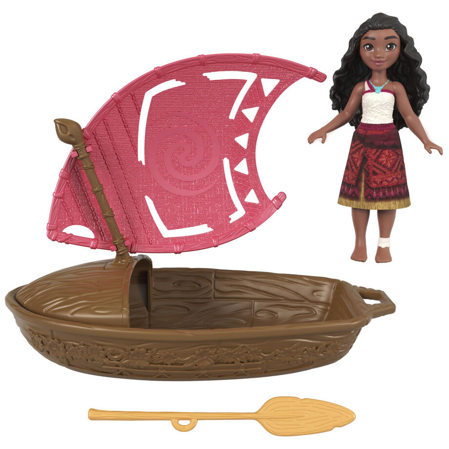 Muñeca sorpresa de Vaiana Moana 2 con canoa y vela - 4