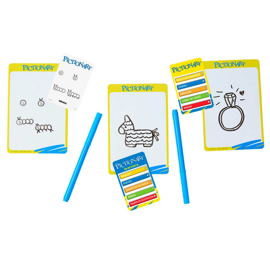 Caja del juego de mesa Pictionary en español de Mattel - 5