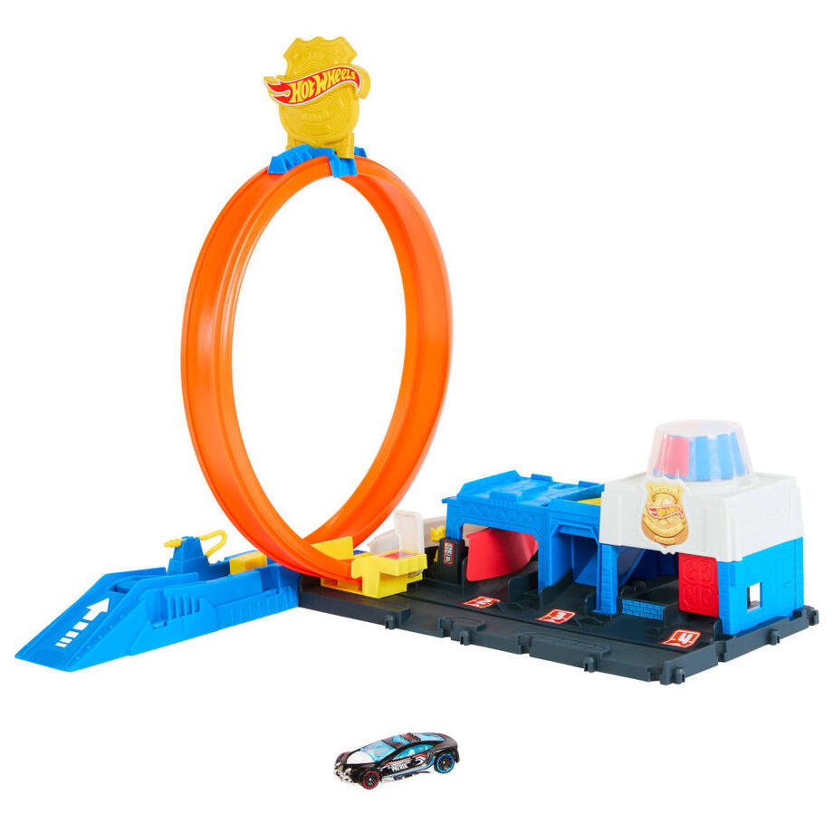 Pista Superestación de Policía Hot Wheels City con coche 1:64 - 5