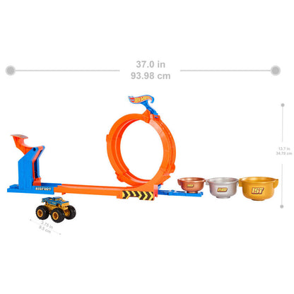 Pista Hot Wheels Monster Trucks Trofeo del Desafío Bigfoot con vehículo - 5