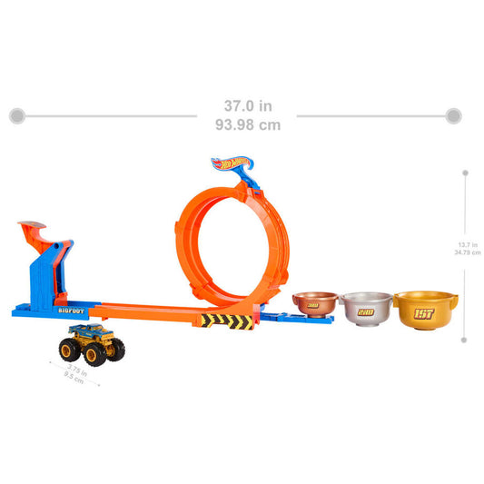 Pista Hot Wheels Monster Trucks Trofeo del Desafío Bigfoot con vehículo - 5