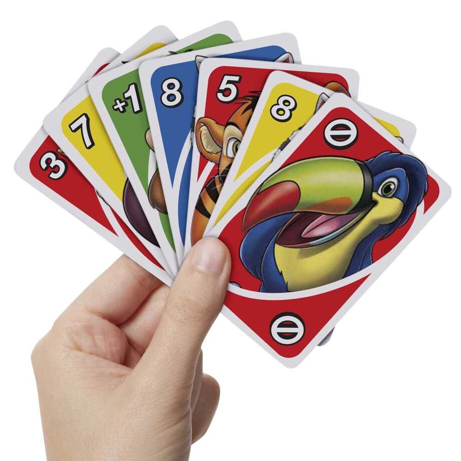 Juego de cartas UNO Junior de MATTEL con ilustraciones de animales - 6