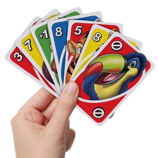 Juego de cartas UNO Junior de MATTEL con ilustraciones de animales - 6