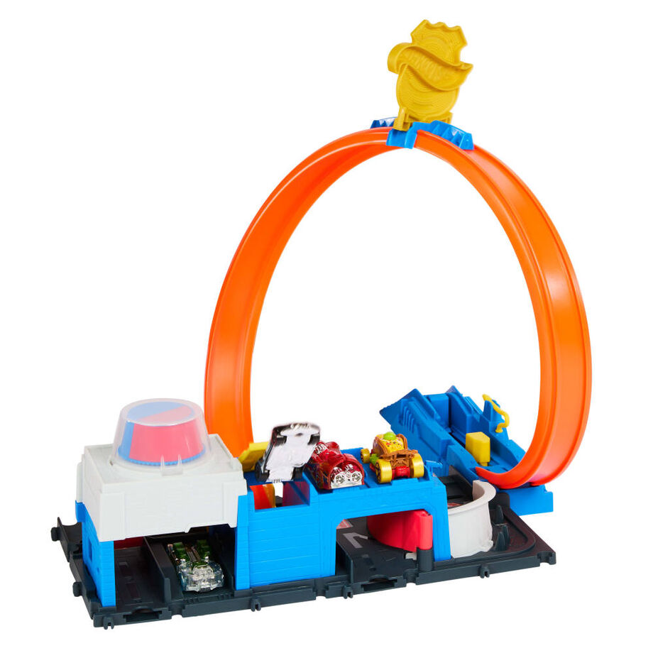Pista Superestación de Policía Hot Wheels City con coche 1:64 - 6