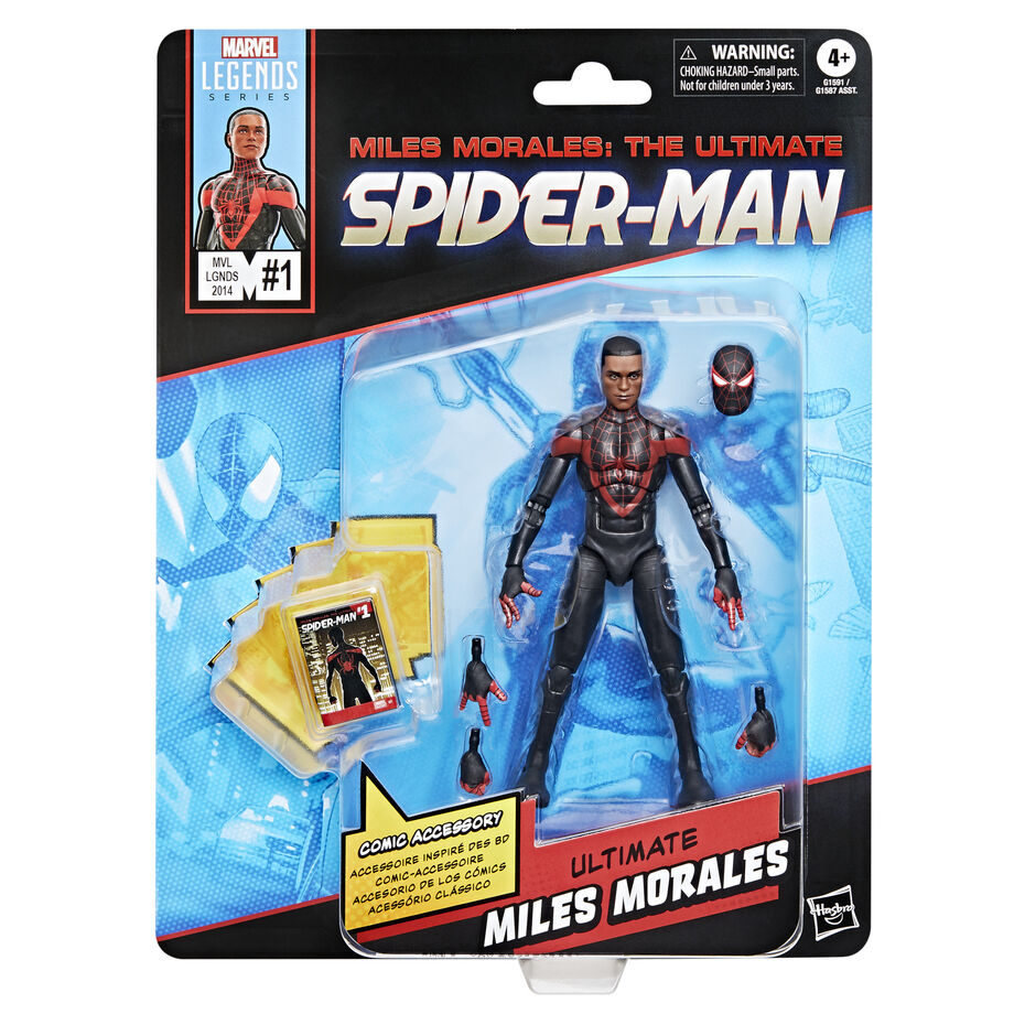 Figura articulada de Miles Morales Ultimate Spider-Man con accesorios