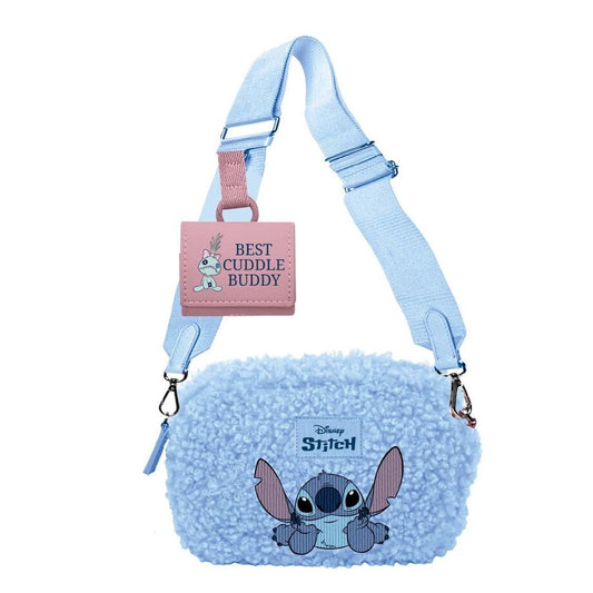 Bolso bandolera azul de Stitch Disney con detalle rosa - 2