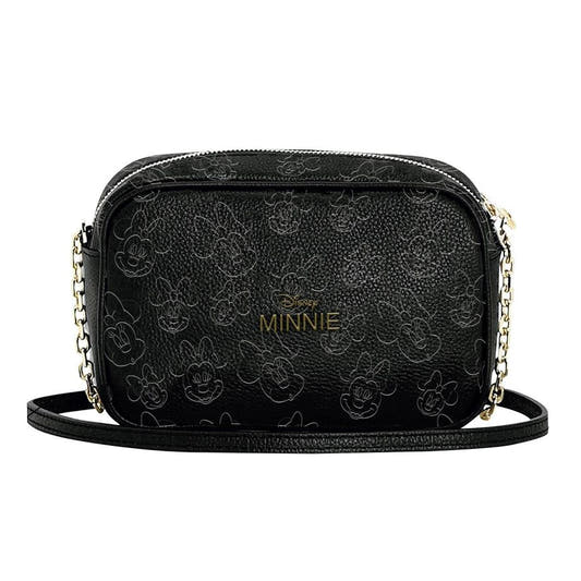 Bolso bandolera negro de Minnie Disney con cadena dorada - 2