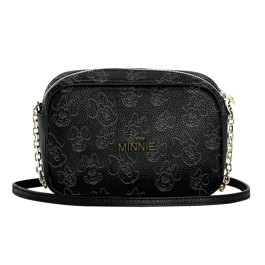 Bolso bandolera negro de Minnie Disney con cadena dorada - 2