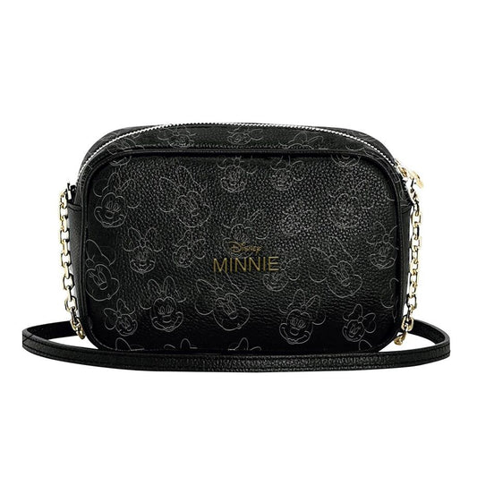 Bolso bandolera negro de Minnie Disney con cadena dorada - 2
