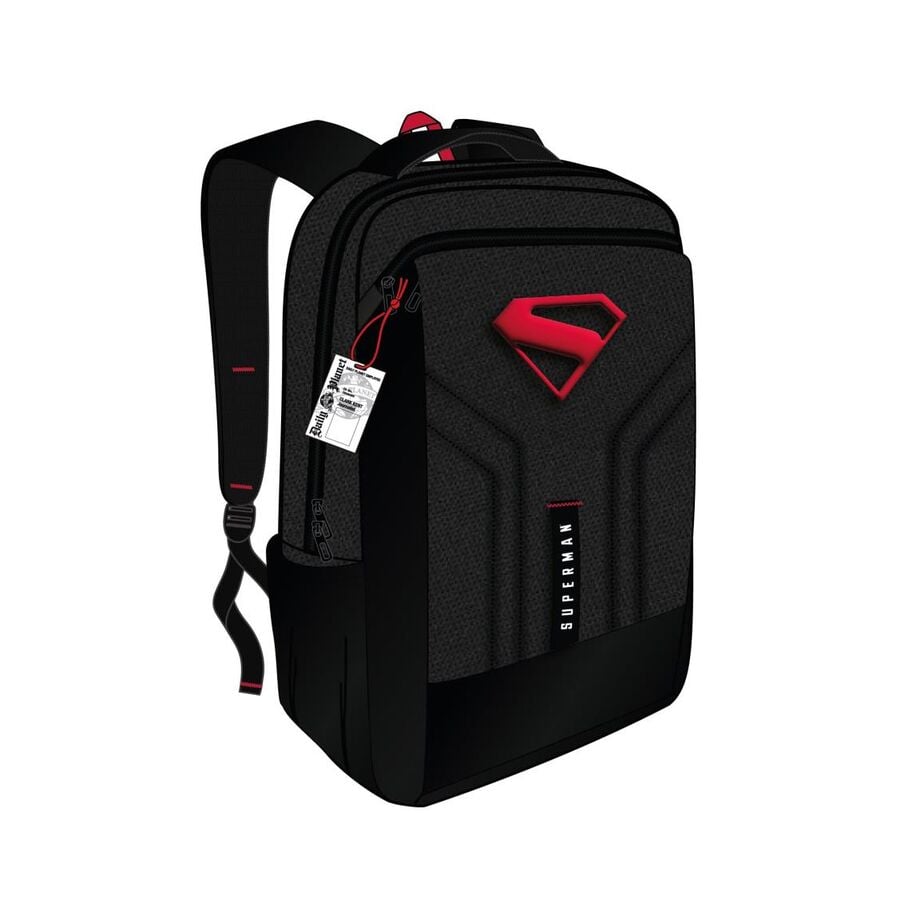 Mochila negra de Superman DC Comics con escudo rojo