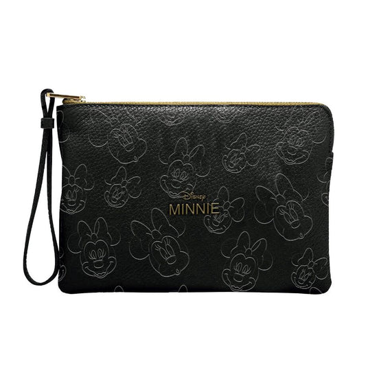 Neceser negro de Minnie Disney con cremallera y muñequera