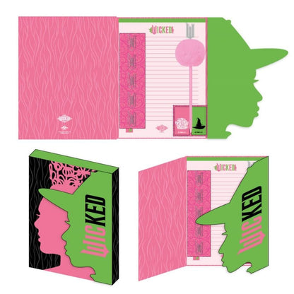 Set de papelería Wicked de CERDÁ en rosa y verde