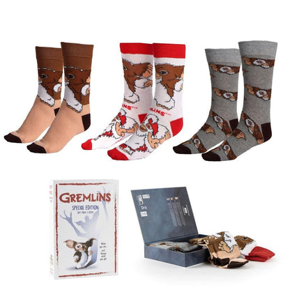 Set de tres calcetines Gremlins para adulto con estampados de personajes