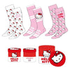 Set de tres calcetines Hello Kitty en rosa y blanco