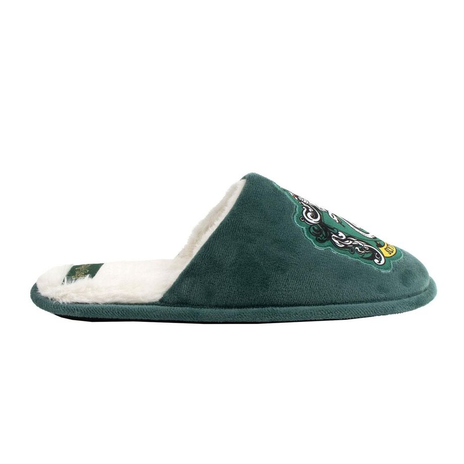 Pantuflas verdes de adulto con escudo de Slytherin de Harry Potter - 2