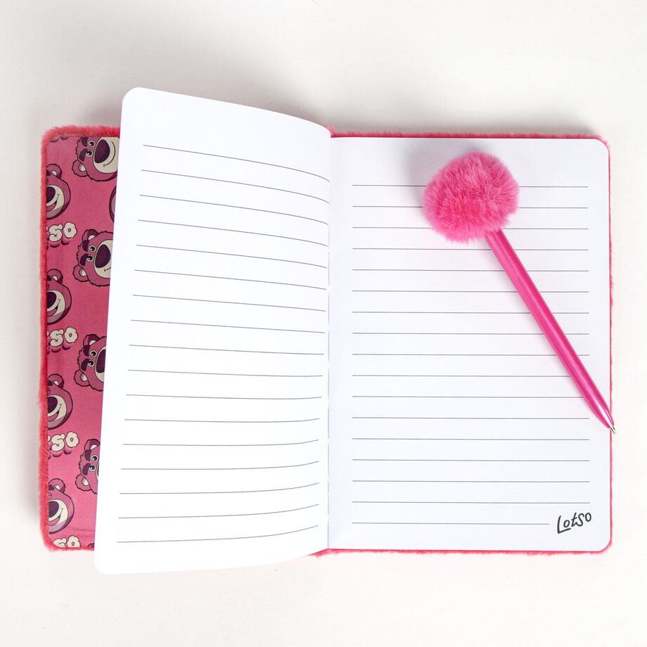 Set de papelería rosa de Lotso Toy Story con cuaderno y bolígrafo - 4