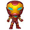 Figura FUNKO POP! de Iron Man de Marvel Rivals con armadura roja y dorada