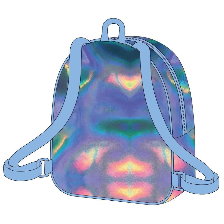 Mochila azul iridiscente de Stitch Disney con bolsillo frontal - 2