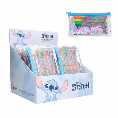 Blíster CERDÁ con seis bolígrafos de gel degradado de Stitch Disney