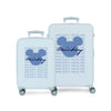 Set de dos maletas trolley ABS azules de Mickey Disney