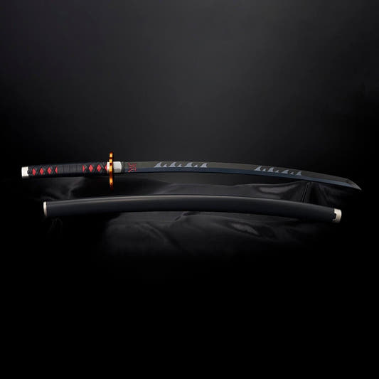 Réplica Nichirin de Tanjiro Kamado de 88 cm con vaina negra