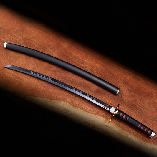 Réplica Nichirin de Tanjiro Kamado de 88 cm con vaina negra - 5
