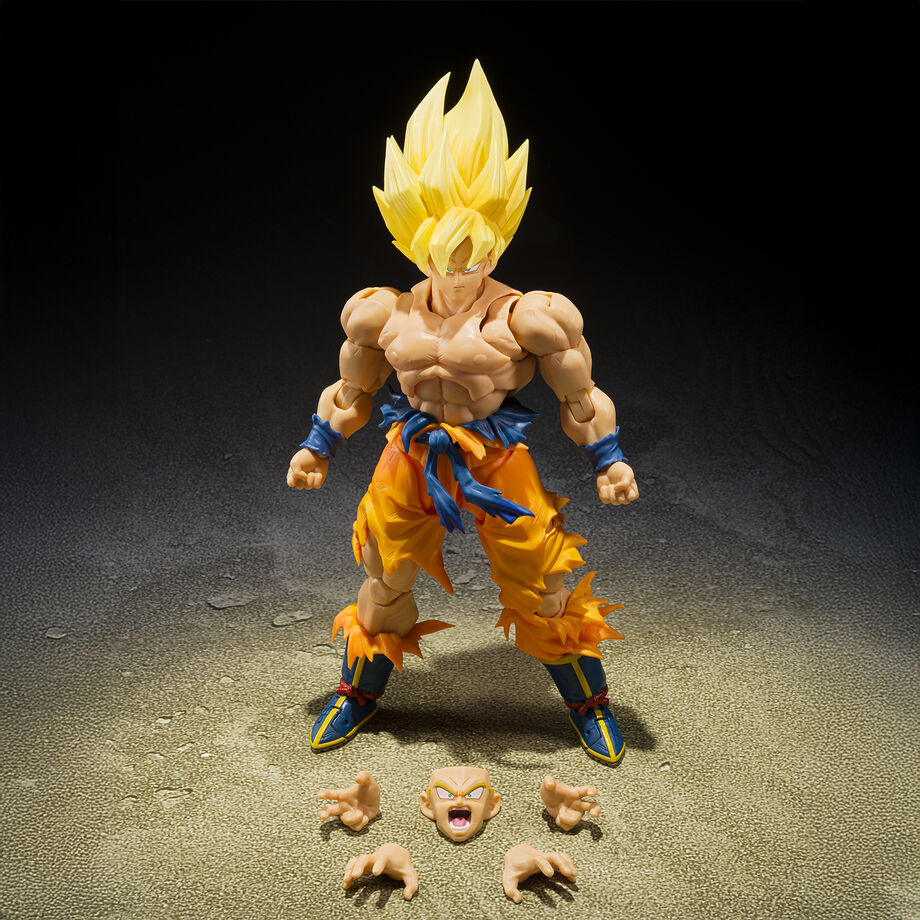 Figura articulada de Super Saiyan Son Goku en pose de combate - 4