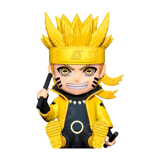 Figura hucha de Naruto Rikudo de Naruto Shippuden en tonos amarillos