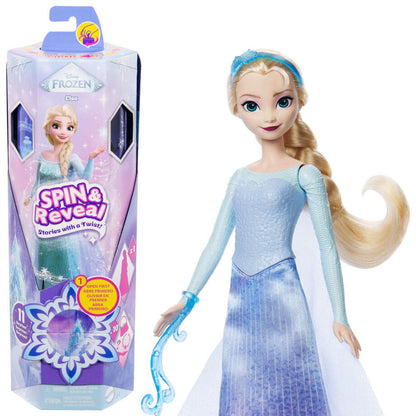 Muñeca Elsa de Disney Frozen Spin & Reveal con vestido azul